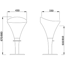 Барный стул AksHome Bomba белый, пластик 27646 1