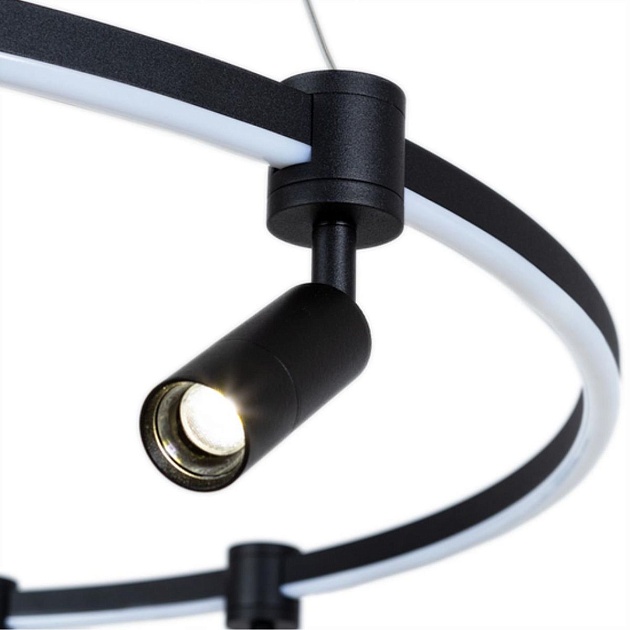 Подвесная светодиодная люстра Arte Lamp Ring A2186SP-1BK Фото № 2