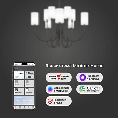 Подвесная люстра Eurosvet Abbey 60164/10 черный Smart 2