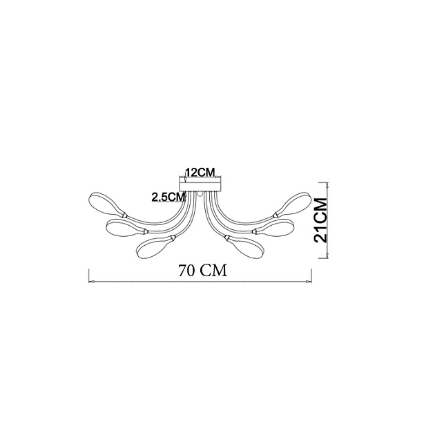 Потолочная люстра Arte Lamp Guimet A7423PL-20BK изображение 2 Потолочная люстра Arte Lamp Guimet A7423PL-20BK Фото № 2