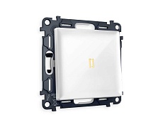 Комплект механизма 1-кл выключателя AMBRELLA VOLT с подсветкой 3200K ALFA Белый глянец QUANT (AP1020, VM101, G11Y)