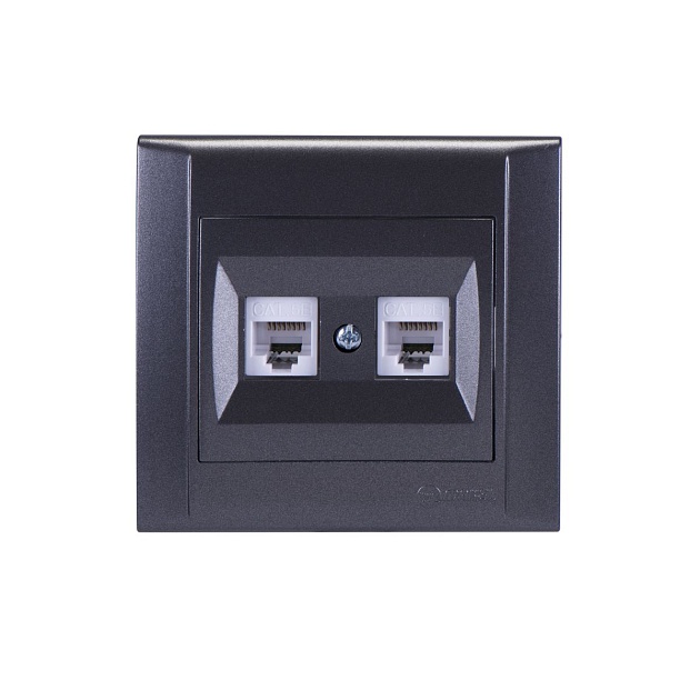 Розетка комп. двойная cat 5 Makel Defne 42050036 Фото № 1