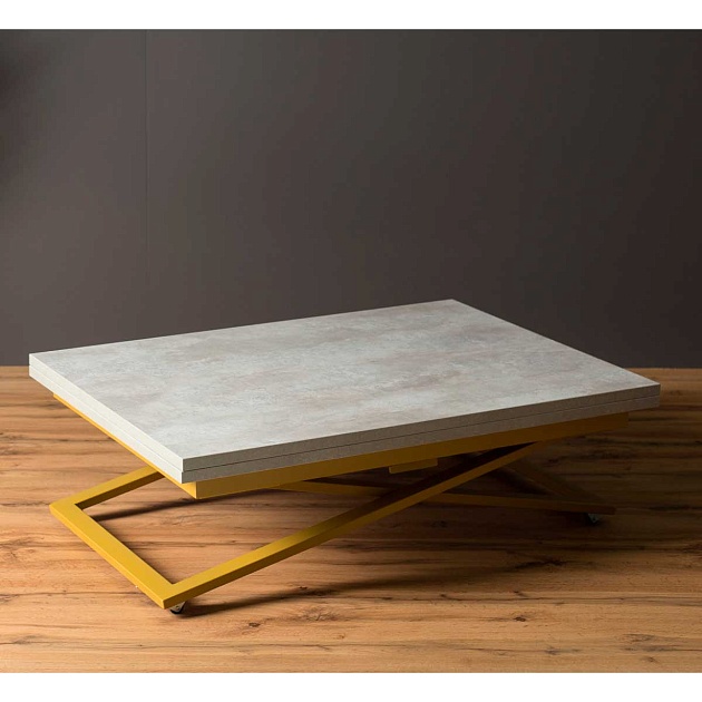 Стол-трансформер Levmar Compact D51/S90 (бетон/золото) 2240081701 Фото № 1