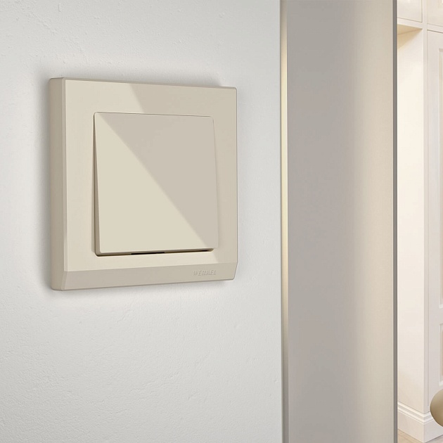 Выключатель одноклавишный Werkel слоновая кость W1110003 4690389155529 Фото № 3