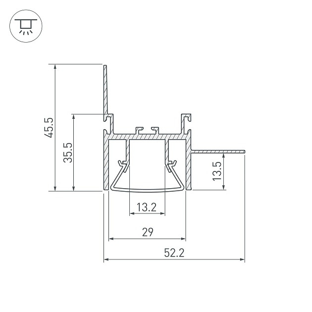 Профиль встраиваемый Arlight Foled-Wall-3000 044857 изображение 2 Профиль встраиваемый Arlight Foled-Wall-3000 044857 Фото № 2
