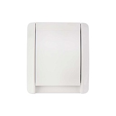 Розетка одноместная INDUSTRIAL IP54 с заземлением, о/у, белая KRANZ KR-78-0816 1