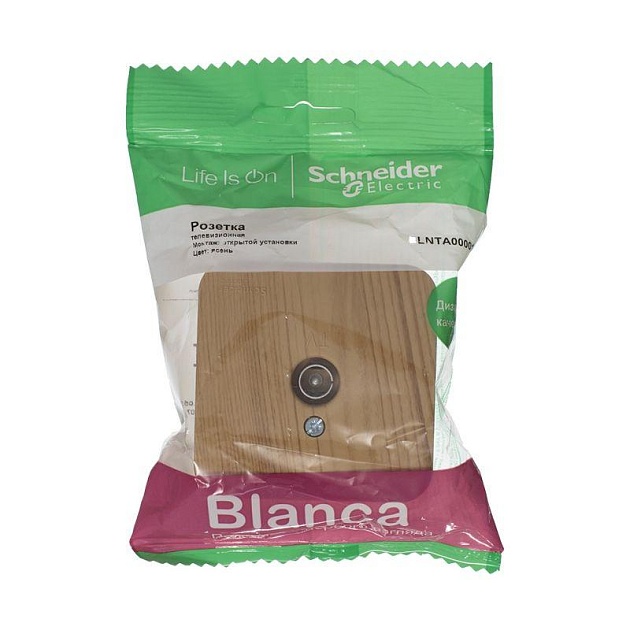 ТВ-розетка Systeme Electric Blanca ясень BLNTA000015 Фото № 1