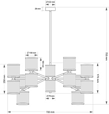 Подвесной светильник KUTEK ERBA ERB-ZW-6(ZM/3)TT 1