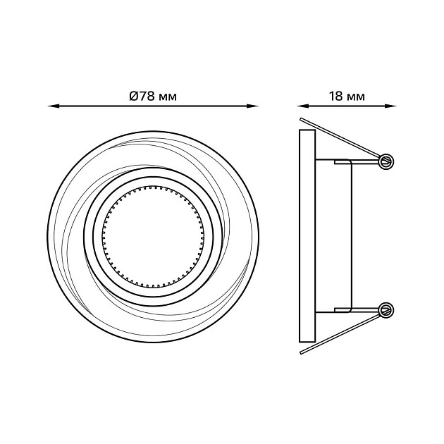 Встраиваемый светильник Gauss Aluminium AL015  Фото № 2