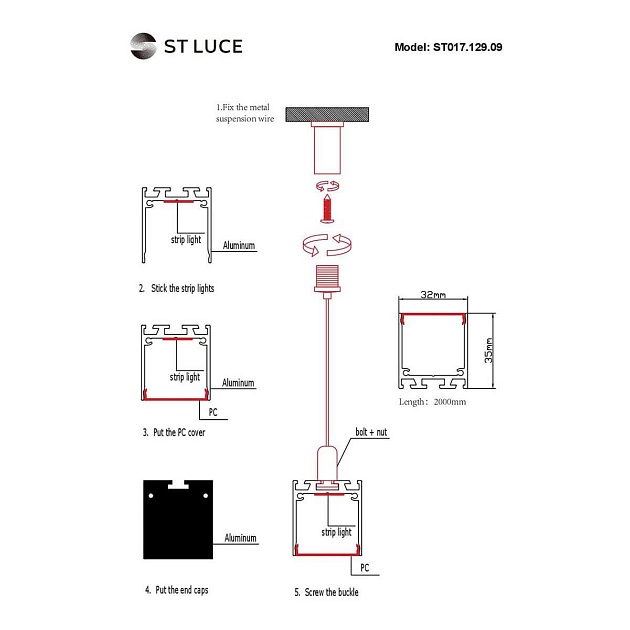 Профиль с рассеивателем ST-Luce ST017.129.09 изображение 2 Профиль с рассеивателем ST-Luce ST017.129.09 Фото № 2