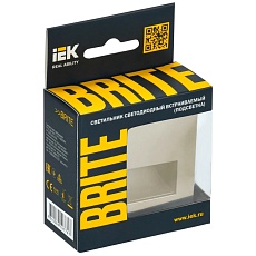 Встраиваемая светодиодная подсветка IEK Brite ПЛ20-БрКр бежевая BR-FL20-K10 1