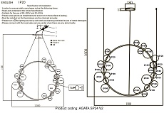 Подвесная люстра Crystal Lux Agata SP24 V2 Gold/Transparente 1