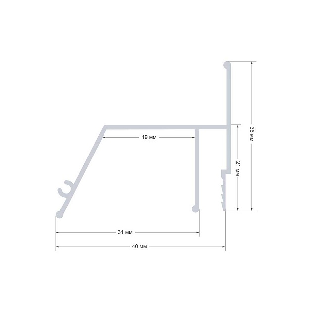 Профиль для натяжного потолка Apeyron 08-60 изображение 3 Профиль для натяжного потолка Apeyron 08-60 Фото № 3