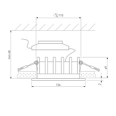 Встраиваемый светодиодный светильник Elektrostandard Combi 25069/LED a069009 1