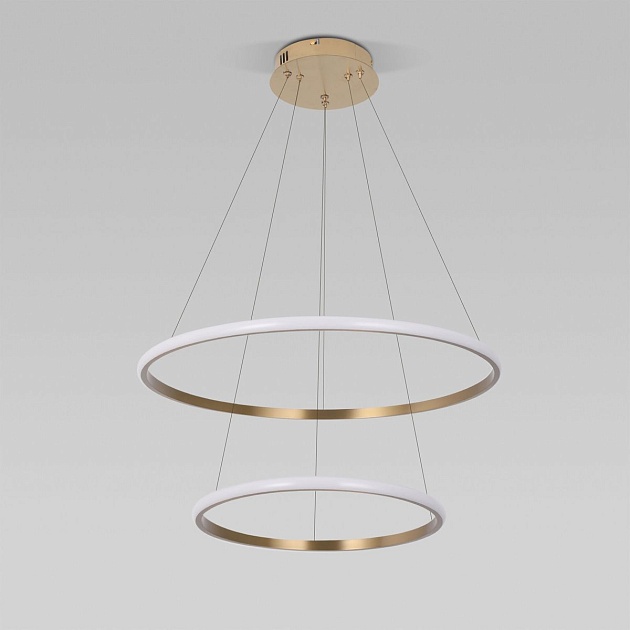 Подвесной светодиодный светильник Eurosvet Collars 90264/2 латунь Фото № 2