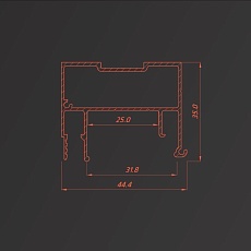 Профиль Flexy для натяжных потолков 8245 BRUS 02 1